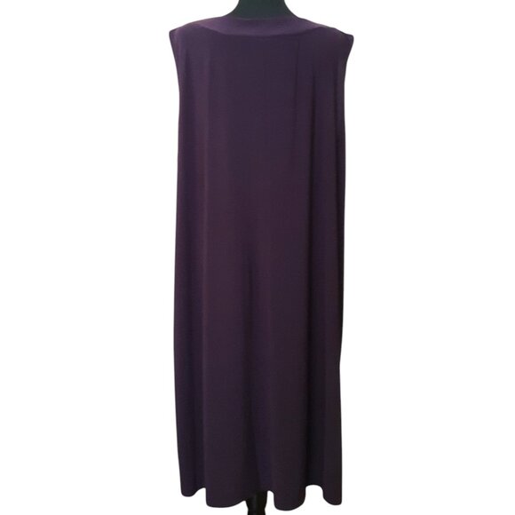 R&M Richards Swing Midi Dress Bling Embellished Jeweled Neckline Plus Size 22W - Picture 2 of 6